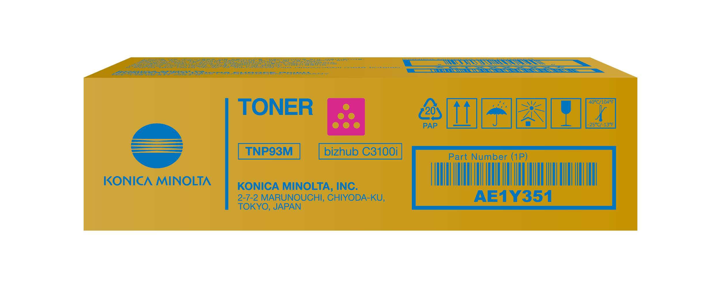 Toner Magenta pour bizhub C3100i - TNP93M