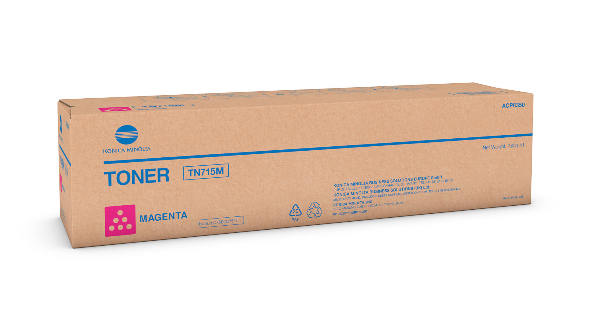 Toner Magenta for bizhub C750i/C751i - TN715M